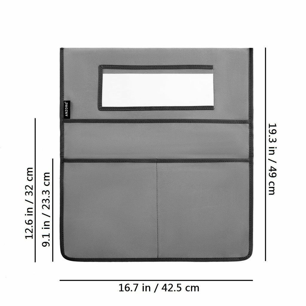 ANZORG Chairback Buddy Pocket Chart Classroom Organizer Grey 12 Pack