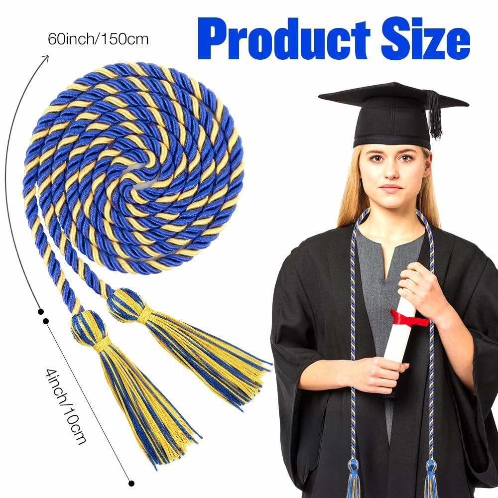 Slergut White Graduation Cords 67" Long Tassels Honor Accessories