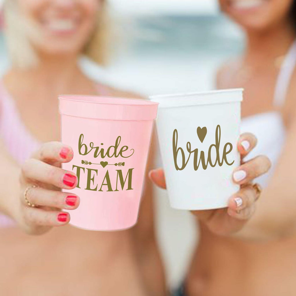 [Like New] LADY&HOME Plastic Party Cups 16oz Reusable 15 Pack White Wedding