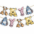 HOTIMO 8 PCS Winnie Baby Shower Banner Party Decor Multicolor Cartoon