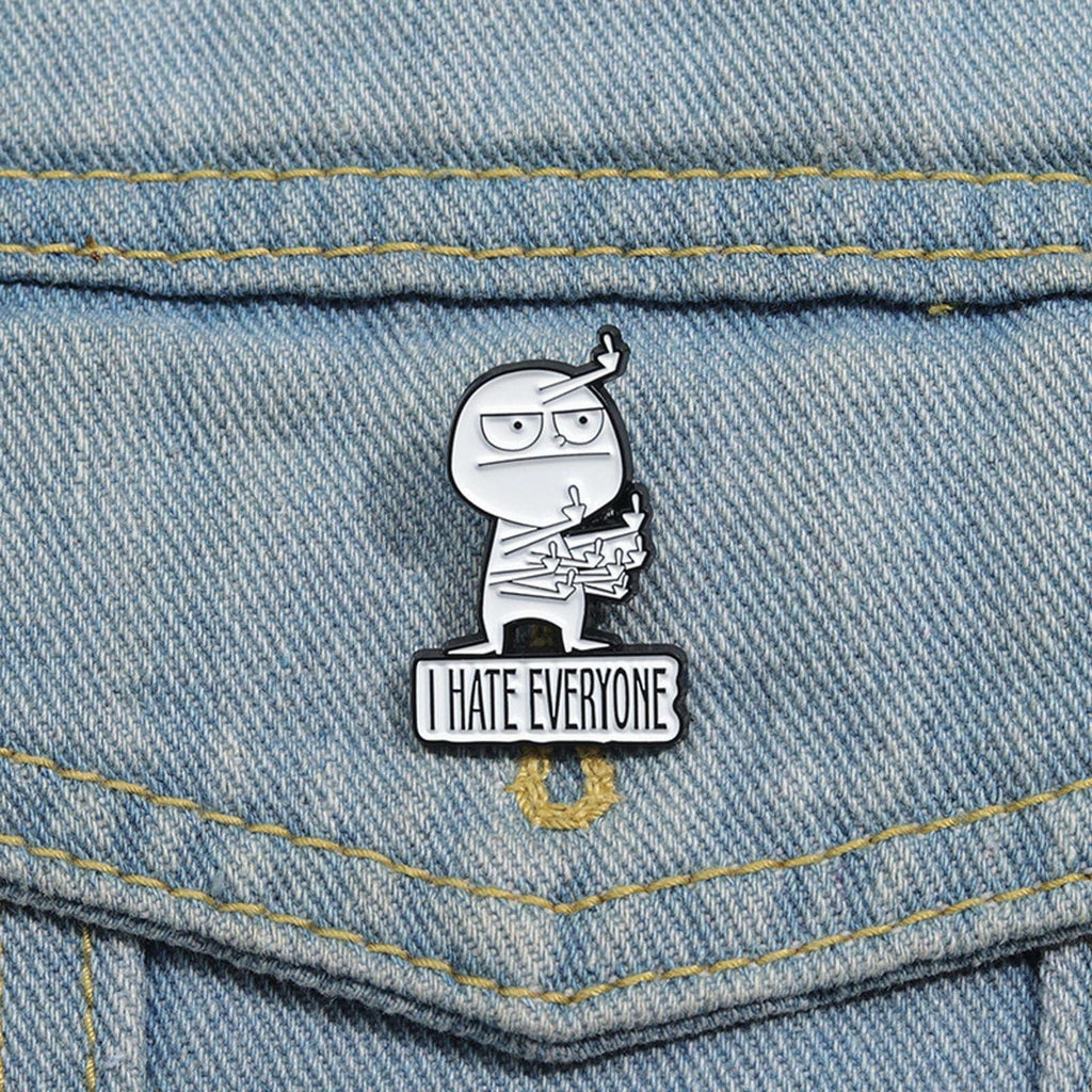 XMTYQ Funny Sarcastic Enamel Pins Set 5pcs Humor Brooch Collection