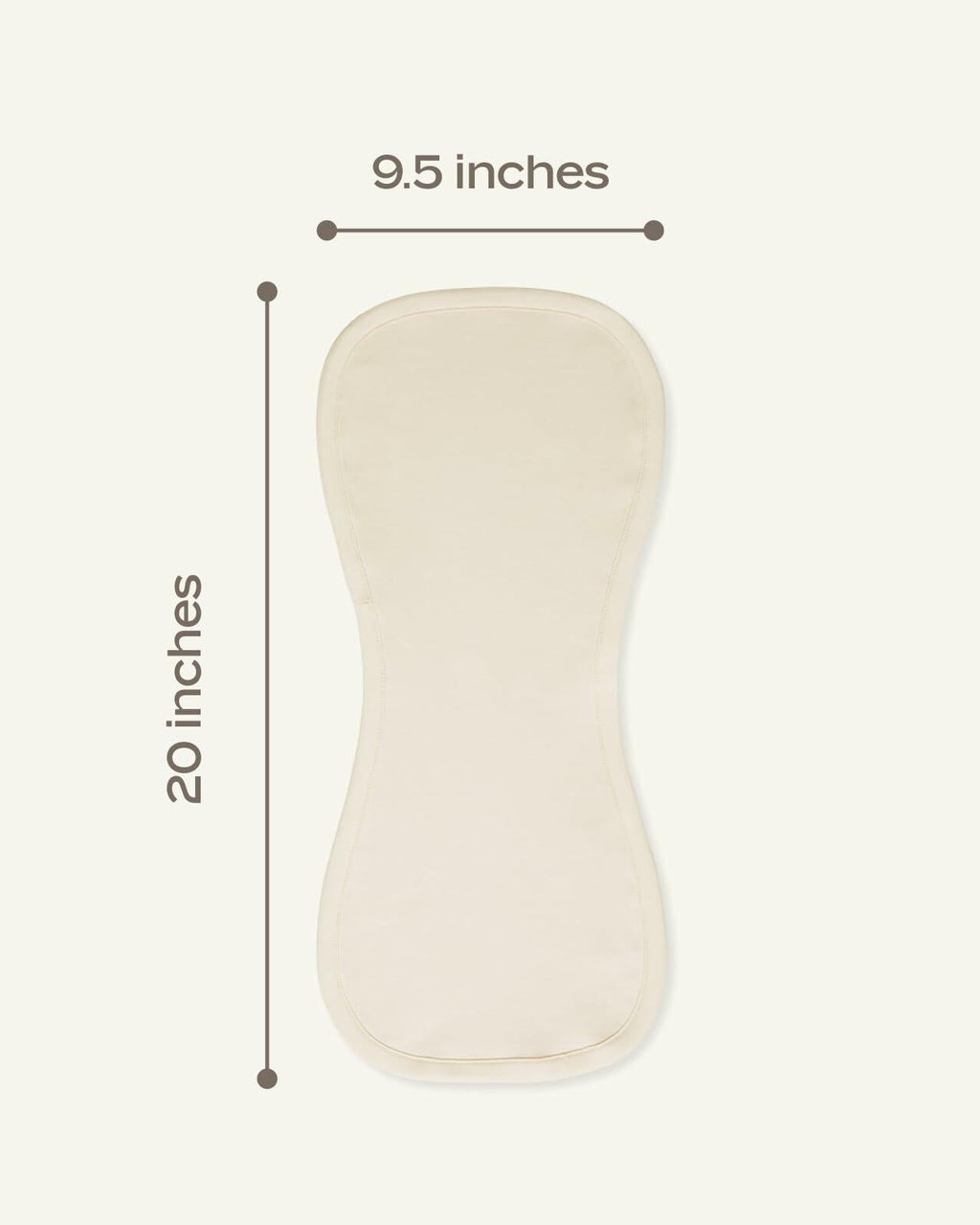 MON CHOU Organic Cotton Burp Cloths Baby 20x9.5 Meadow Cocoa
