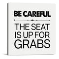 Heijie Humorous Bathroom Canvas Wall Art Framed Print 8x8 Inch Wood Modern
