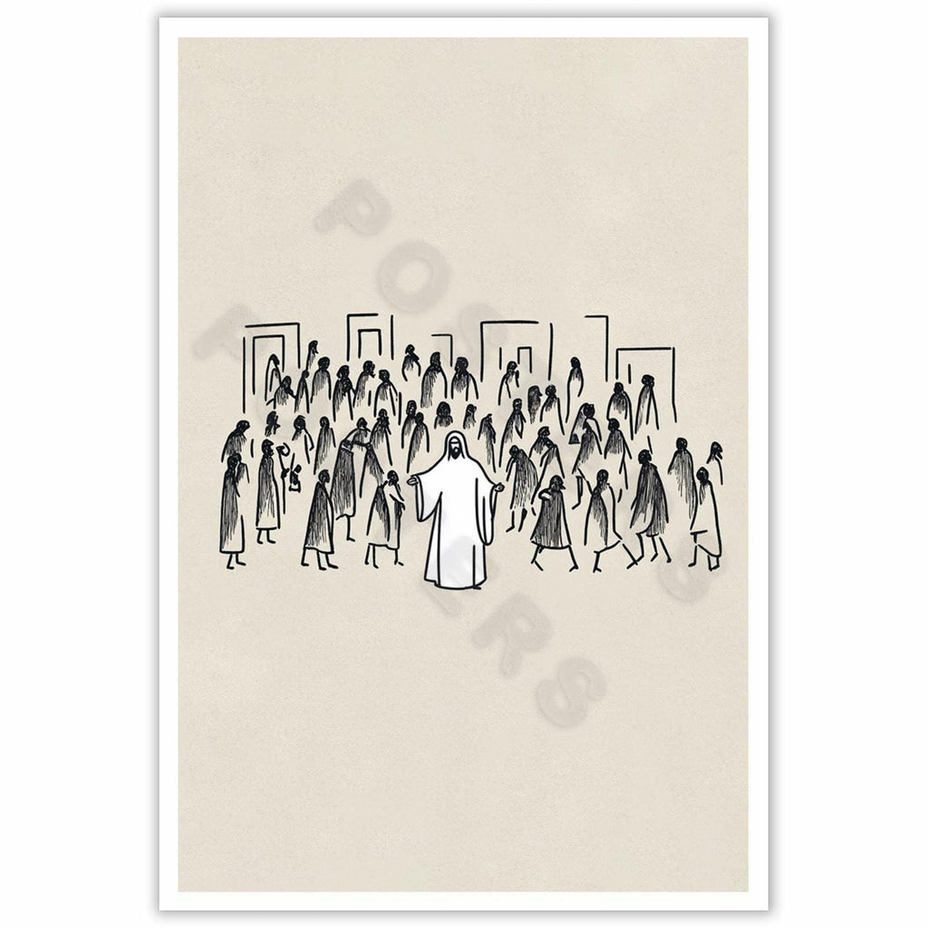 ZETCGSH Vintage Jesus Canvas Wall Art Poster 12x16 in Unframed