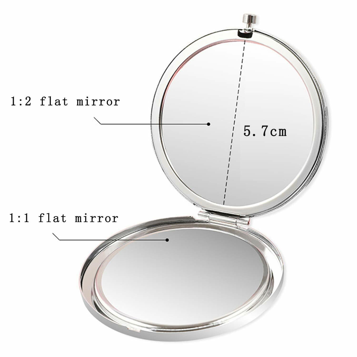 COFOZA Stainless Steel Rose Gold Compact Travel Makeup Mirror Classic Style