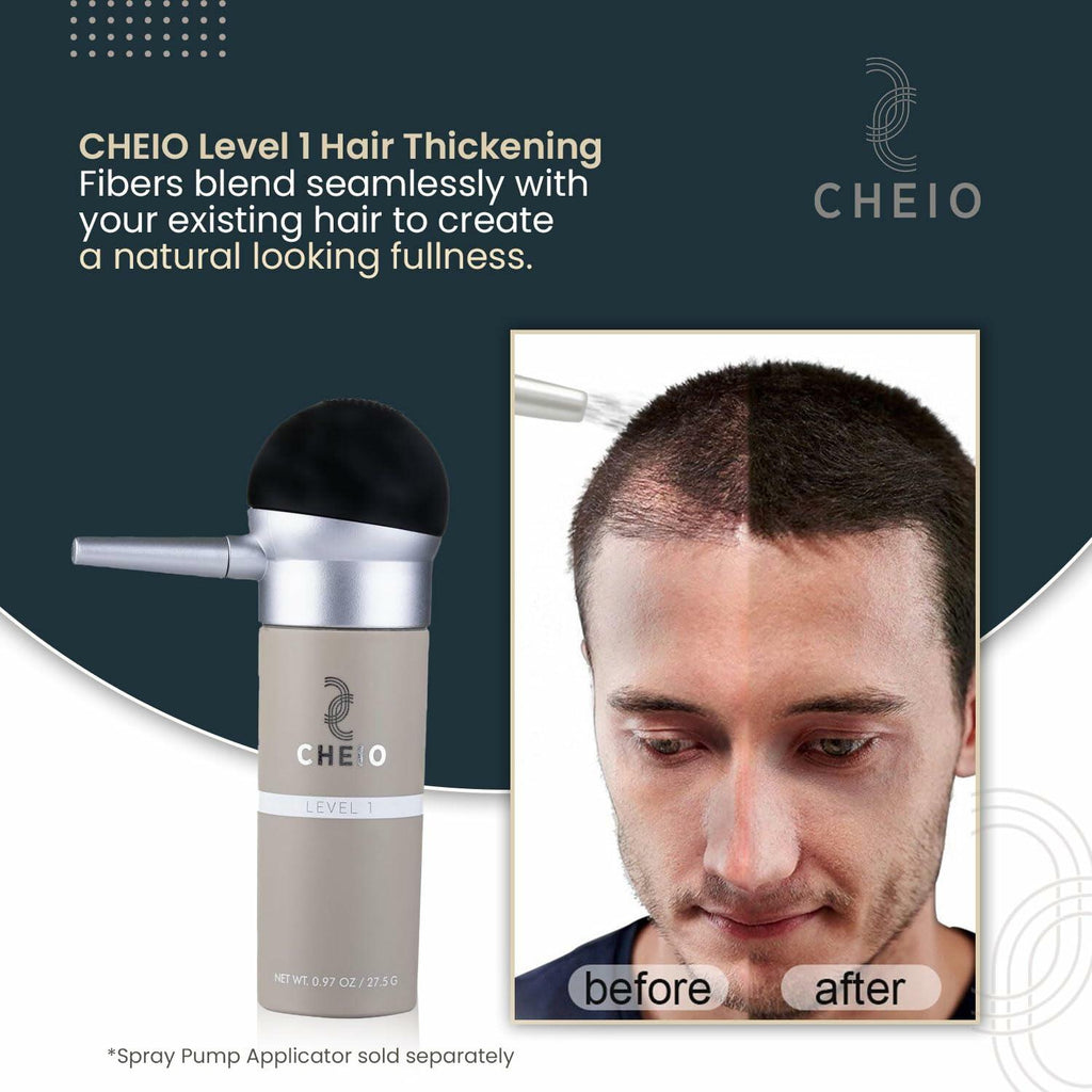BestBy07/26 Cheio Hair Thickening Fibers 27.5g Level 1 Light Brown Keratin
