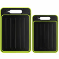 AOWBCGD Cutting Board Double Sided 2 Pcs Large+Small Black Stainless Steel