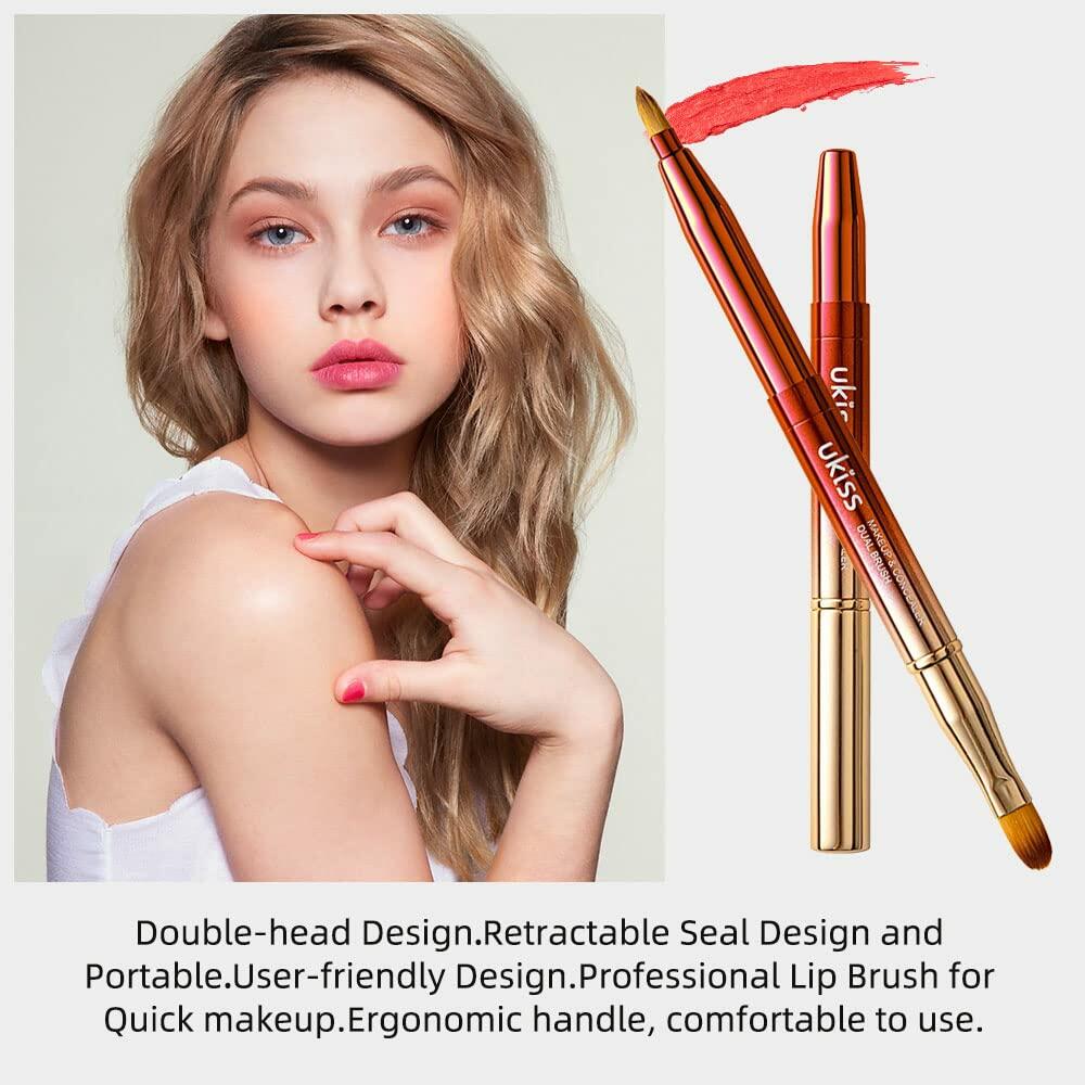 ukiss 4 Pcs Gradient Retractable Lip Brushes Makeup Tool Portable with Cap