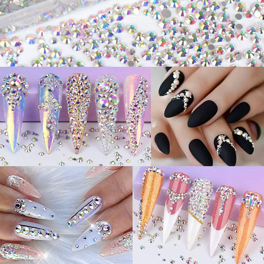 576pcs SS30 6.5mm AB Rhinestones Round Crystals for Nail Art Jewelry Crafts
