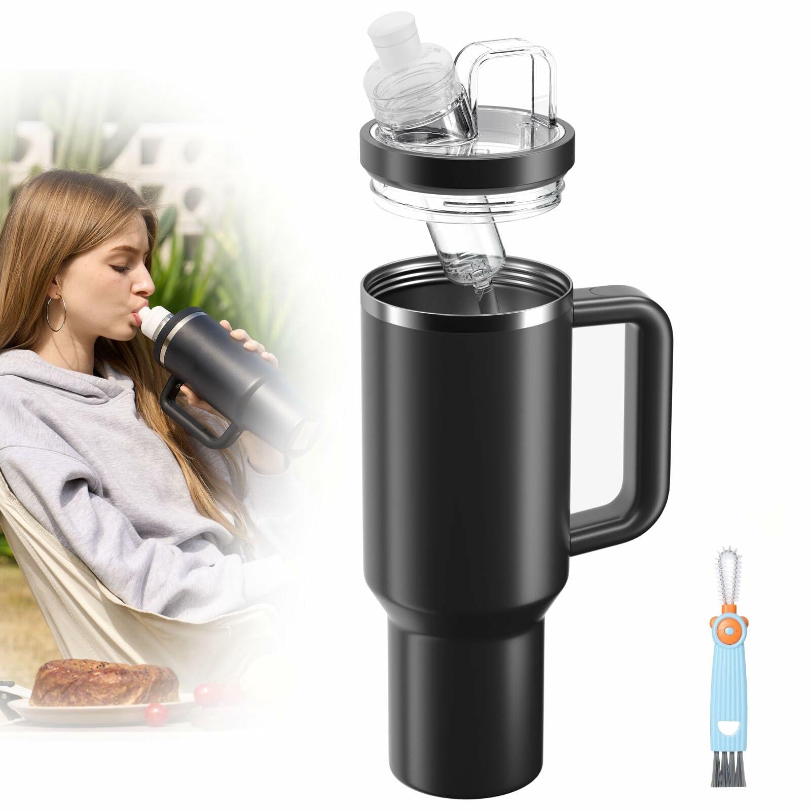 Tumbler Adapter for Stanley Quencher 20oz 30oz Leakproof BPA-Free Silicone
