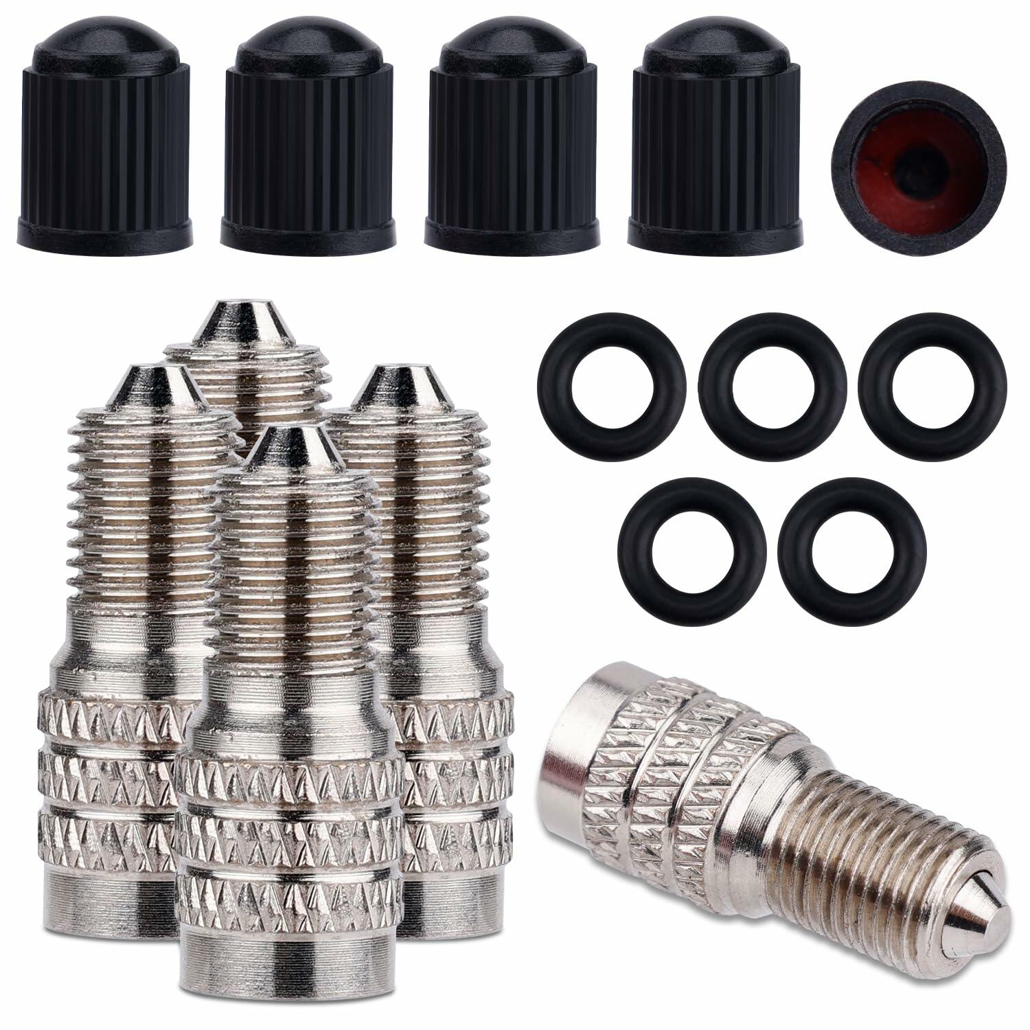 NQEUEPN 5pcs Double Seal Valve Stem Caps High Pressure Tire Valve Caps