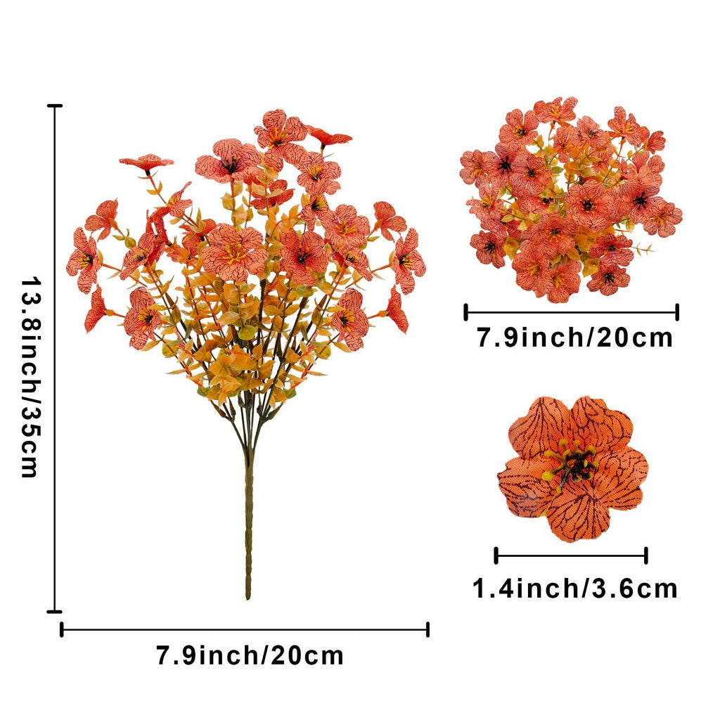 Guagb 12 Bundles Artificial Fall Flowers Faux Mums Silk Orange Yellow