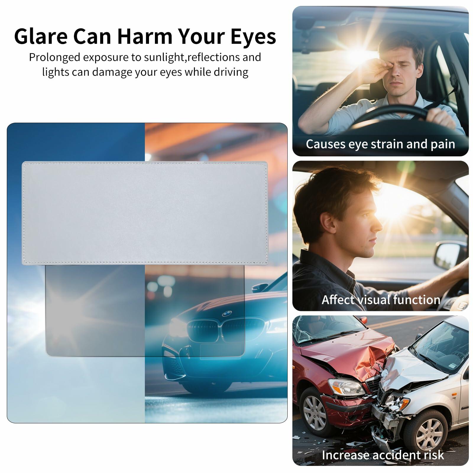 Uxcer Polarized Sun Visor Extender UV400 PC Lens Gray Sunshade Blocker