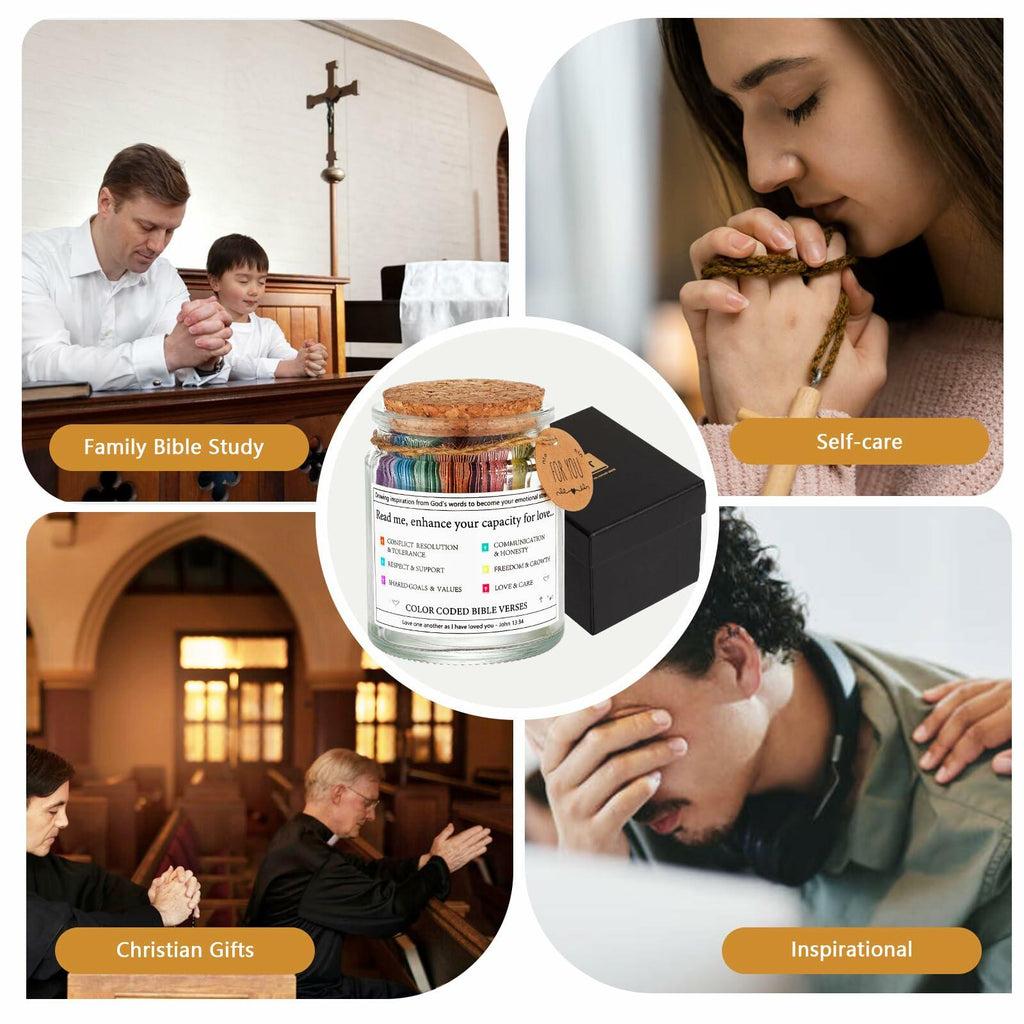 Bible Verse Jar Scripture Prayer Cards Spiritual Religious Christian Gift