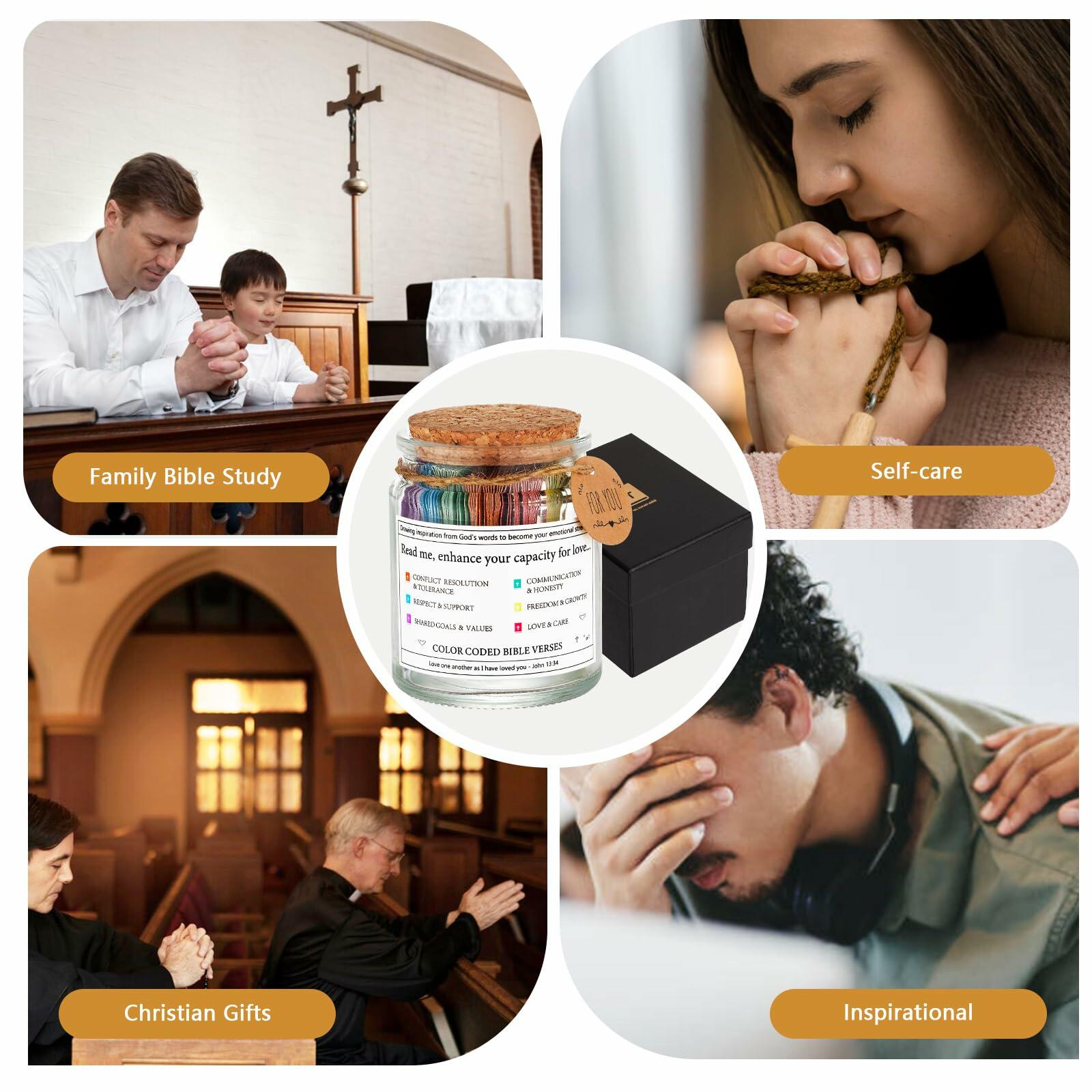 Bible Verse Jar Scripture Prayer Cards Spiritual Religious Christian Gift