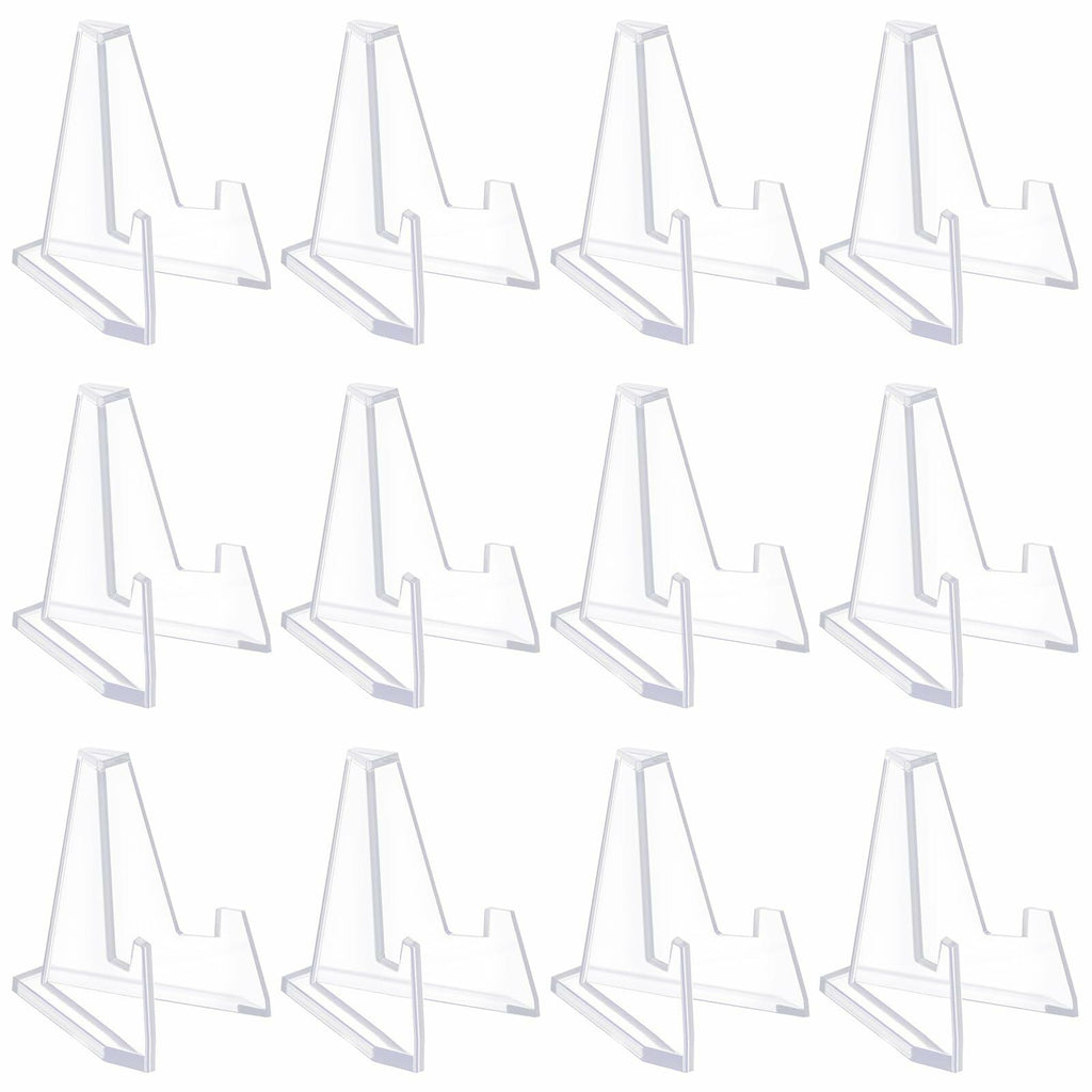 HiShutiao Acrylic Card Display Stand 2.68in White 12 Packs