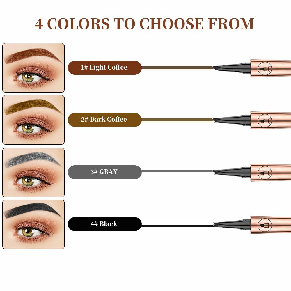 YIWANLLE 3D Microblading Eyebrow Tattoo Pencil Waterproof A-Gray 1 Count