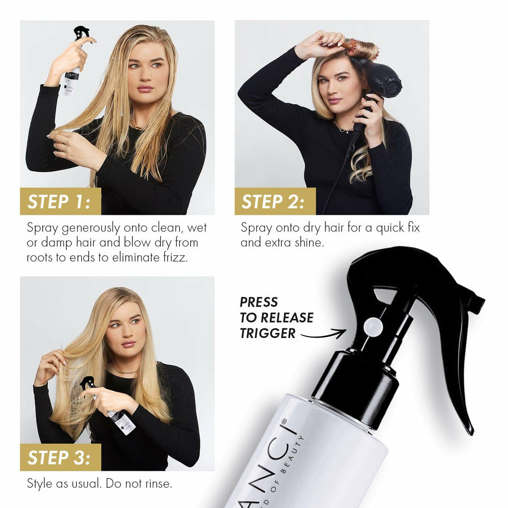 DAMANCI Empowering Blowout Spray Heat Protectant Hair 8oz White Citrus
