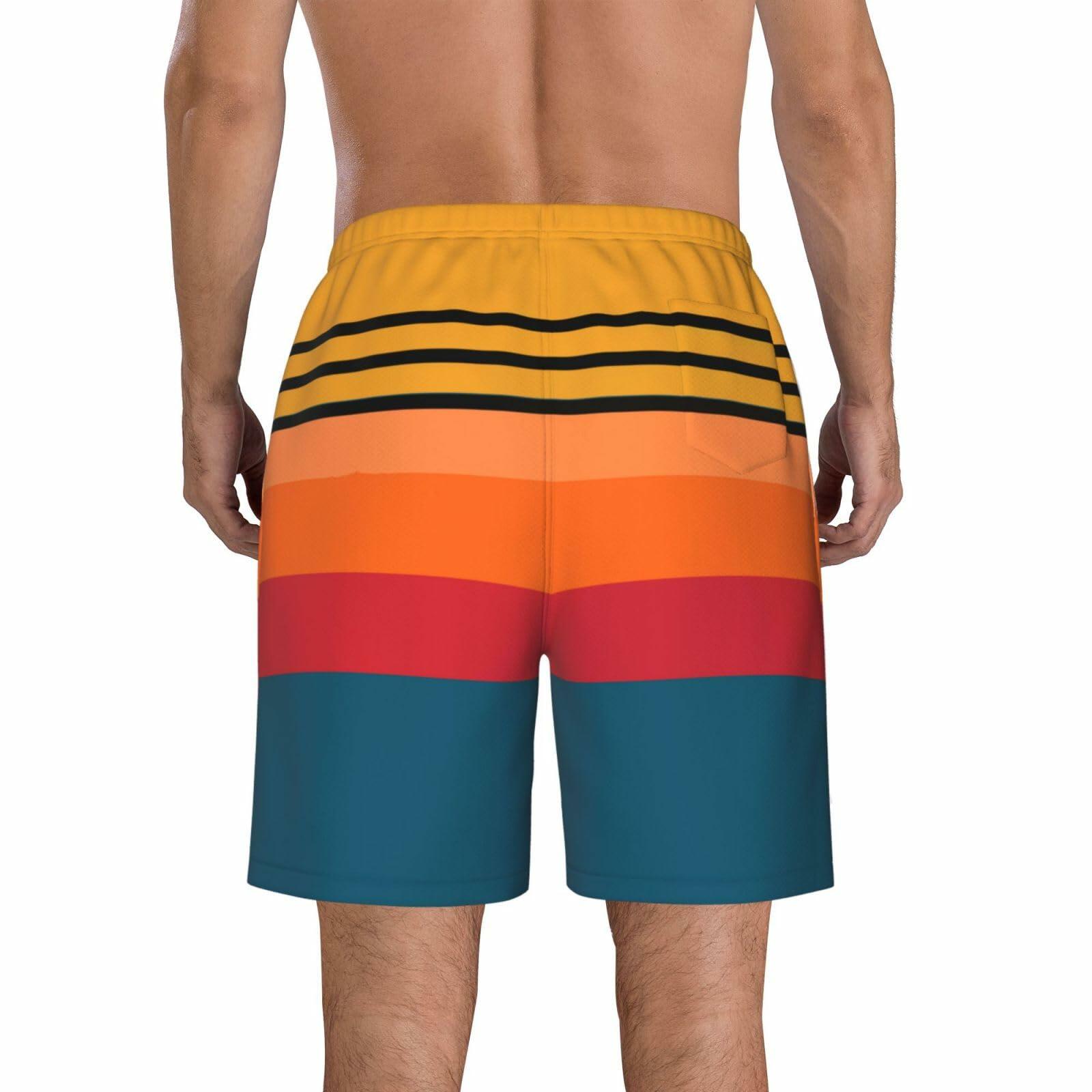 Fzryhaika Men's Quick Dry Cartoon Swim Trunks A-3 Size Medium