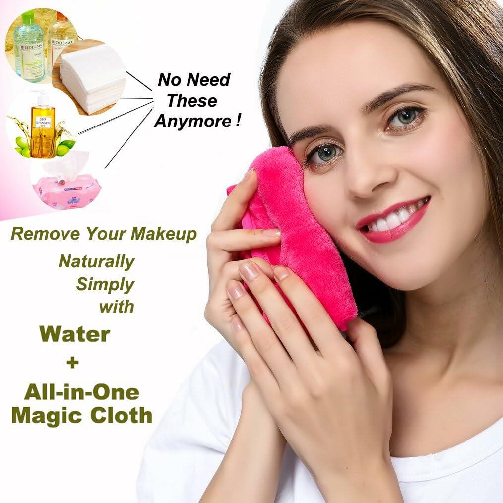 [Like New] PleasingCare Makeup Remover Cloth Cleansing Towel Chemical Free 3 Rosy
