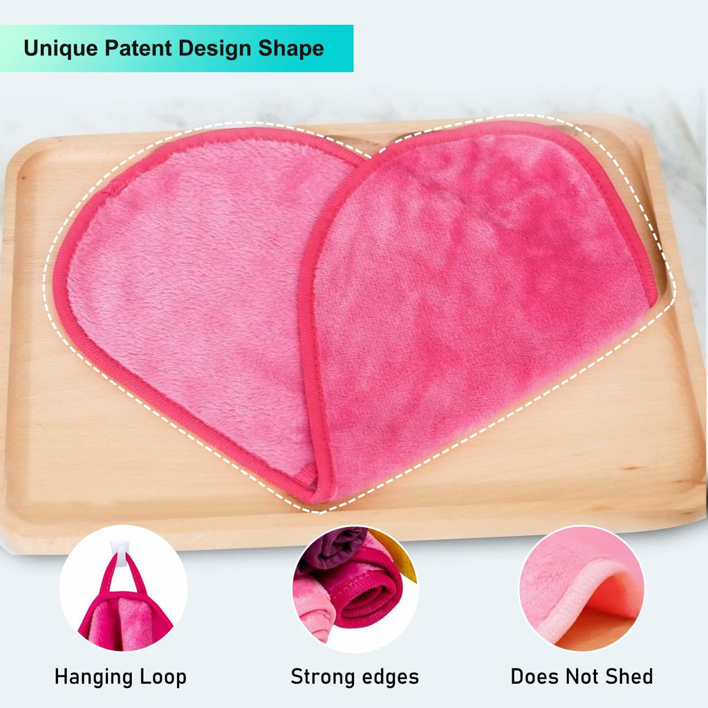 [Like New] PleasingCare Makeup Remover Cloth Cleansing Towel Chemical Free 3 Rosy