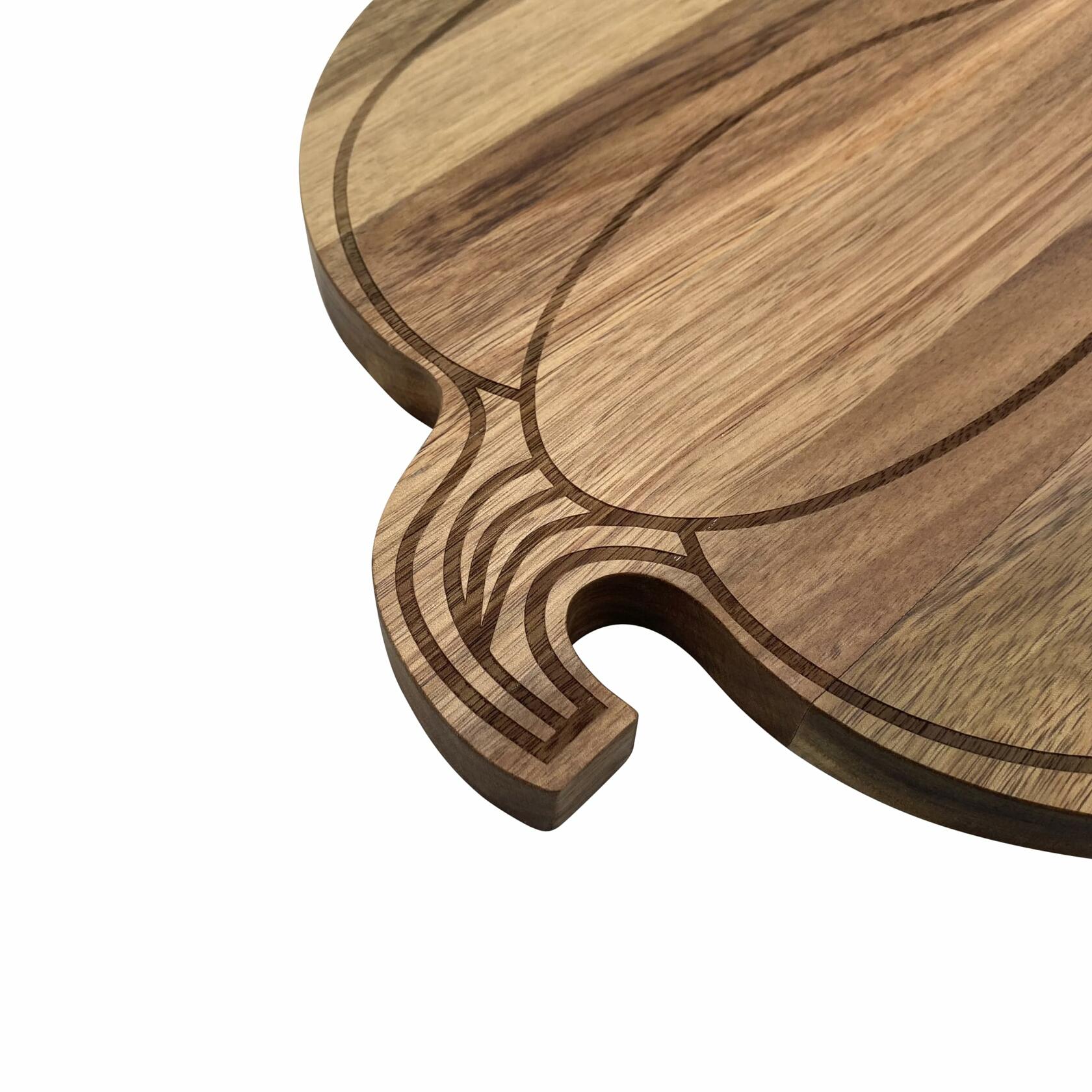 FASTYJK Halloween Pumpkin Wooden Cutting Board with Handle 14.96x11.81in