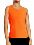 Haimont Women's Sleeveless Workout Tank Top Dry Fit Orange Size XS
