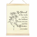 TAEDIN Mental Health Wall Art Poster Hanger Frame 12x16 White Wood