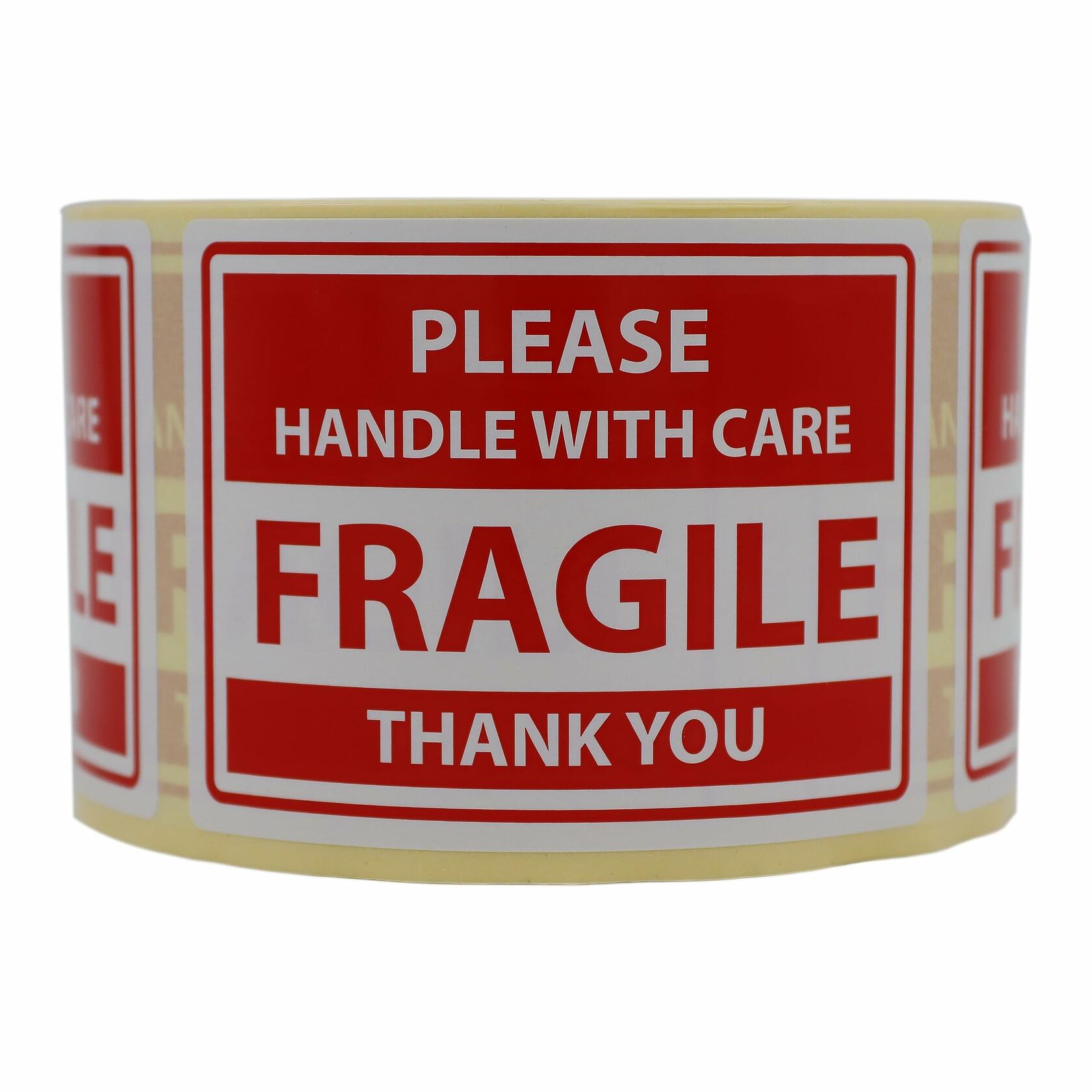 hazır etiketler Fragile Stickers 2x3 Inch Permanent Adhesive 500 Labels Roll