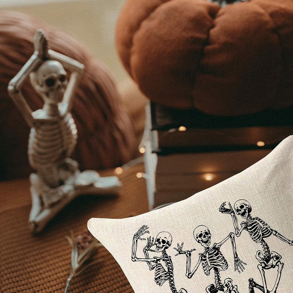 MFGNEH Halloween Ghost Pillow Cover 18x18 inch Rustic Cartoon Polyester