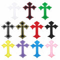 PATIKIL Cross Embroidered Patches 11 Pcs 4.1x2.8in Multicolored Iron On