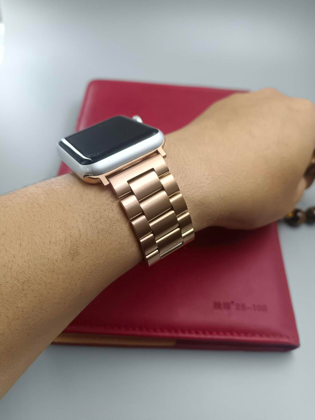 Mugczih Apple Watch Band Stainless Steel Metal Strap Silver Size 42/44/45mm