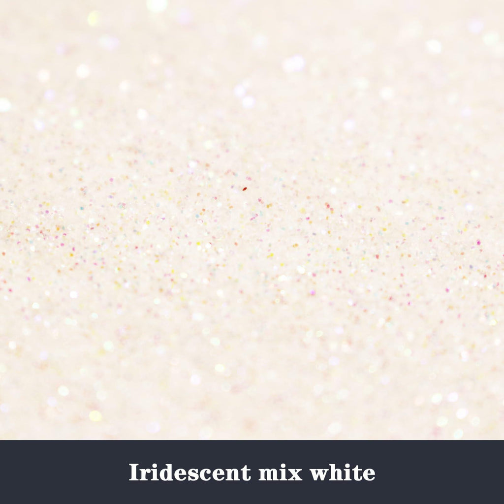 ANGXILIN 260g Iridescent Fine Glitter Shaker Bottle IRI Mix White Epoxy Resin