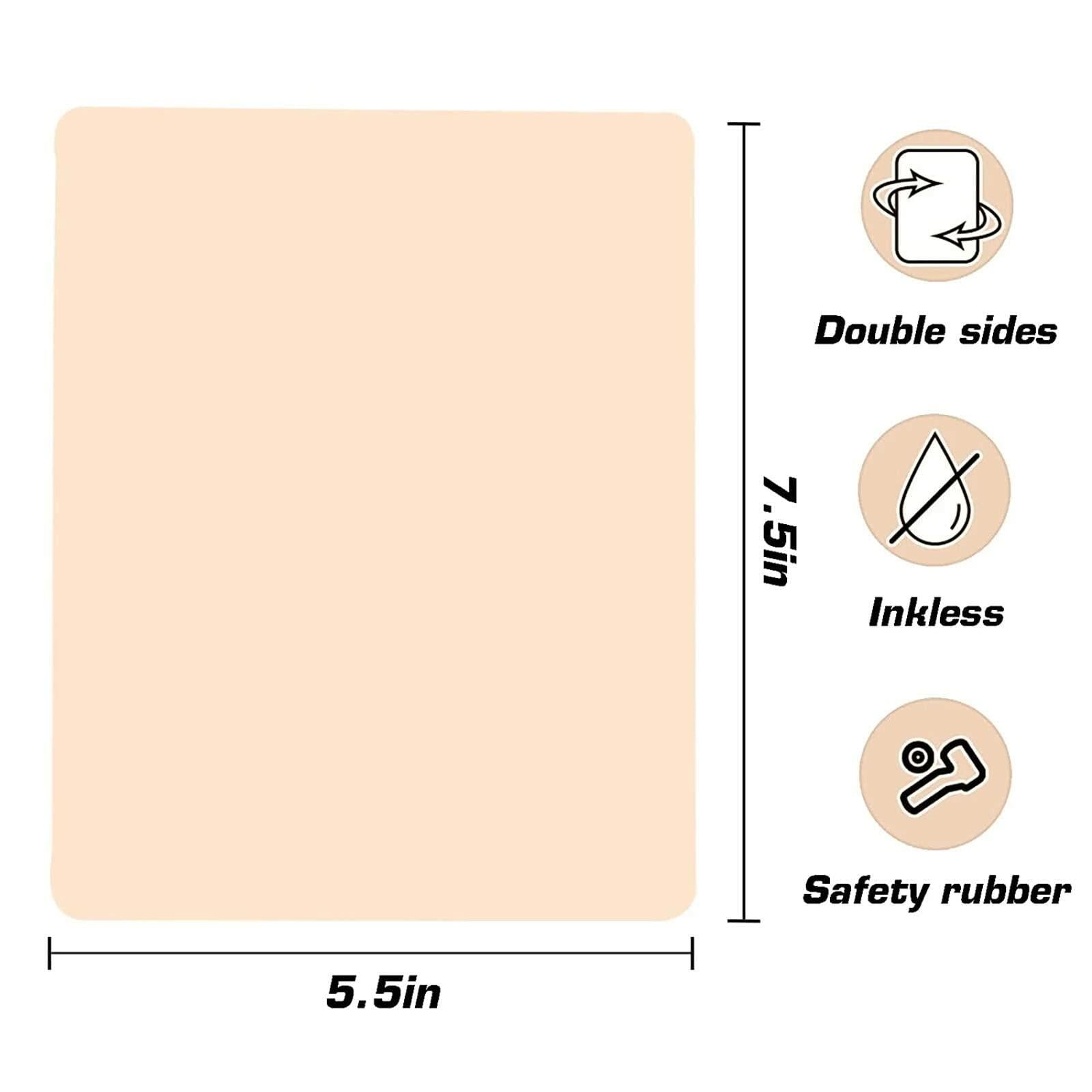 Lyuxzad Tattoo Practice Skins 10 Sheets 7.4x5.6in Double-Sided Silicone Multi