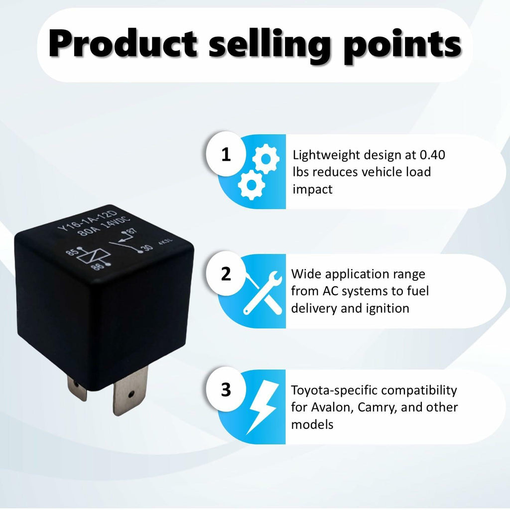 Alikkash Mini ISO Automotive Relay 90987-02025 12V 80A 4 PIN