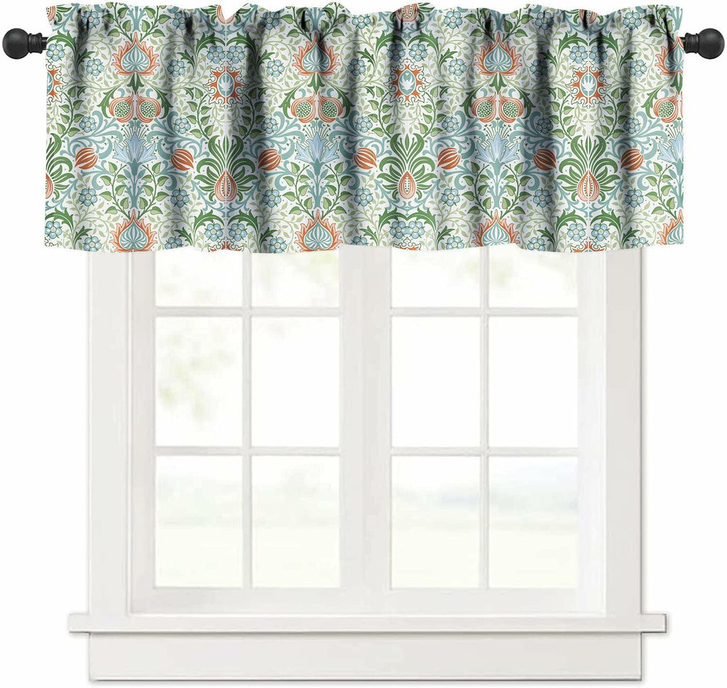 Focusbrite William Morris Floral Insulated Curtain Valance 54x18in 1 Panel