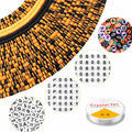 Suncalla 7108 Pcs Halloween Polymer Clay Beads Kit 6mm Orange Black 20 Strings