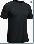 Haimont Mens UPF 50+ Fishing Shirt Quick Dry Short Sleeve Workout Tee 3XL Black