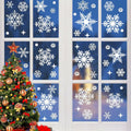 Uorybwanai 138Pcs Christmas Window Stickers Snowflakes Xmas Decals White