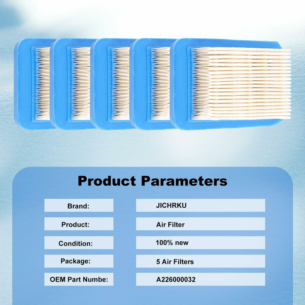 JICHEKU Air Filter A226000032 for Echo PB403 PB413 PB500 PB580 PB650 5PCS