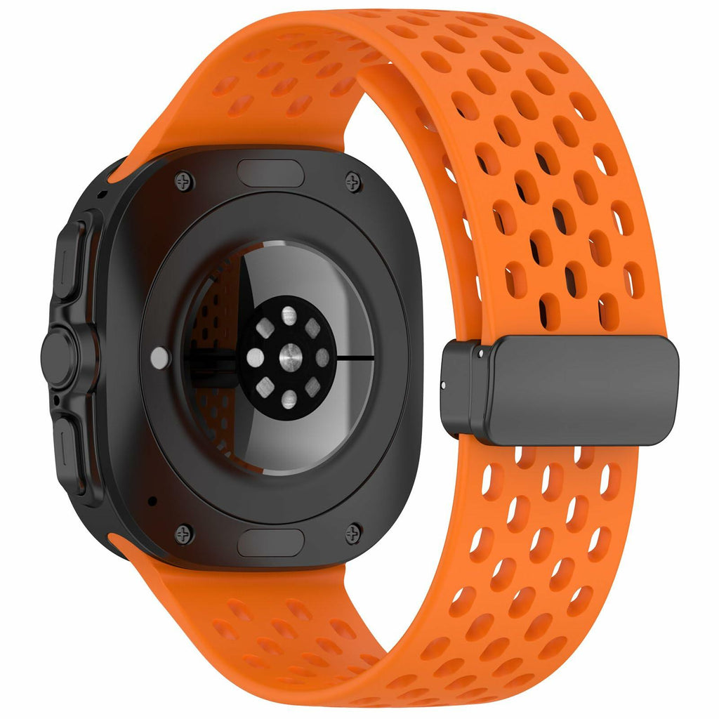 FitTurn Samsung Galaxy Watch Ultra 2 Silicone Sport Strap Orange 47mm