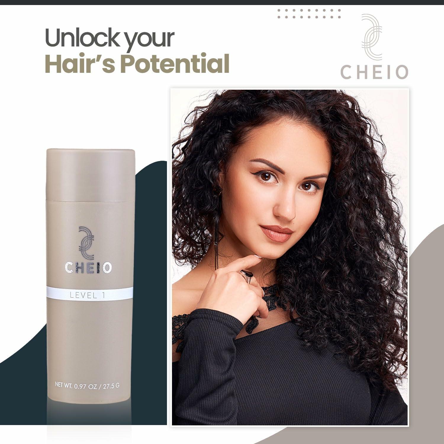 Cheio Hair Thickening Fibers Keratin Level 1 Dark Brown 27.5g Bald Spots