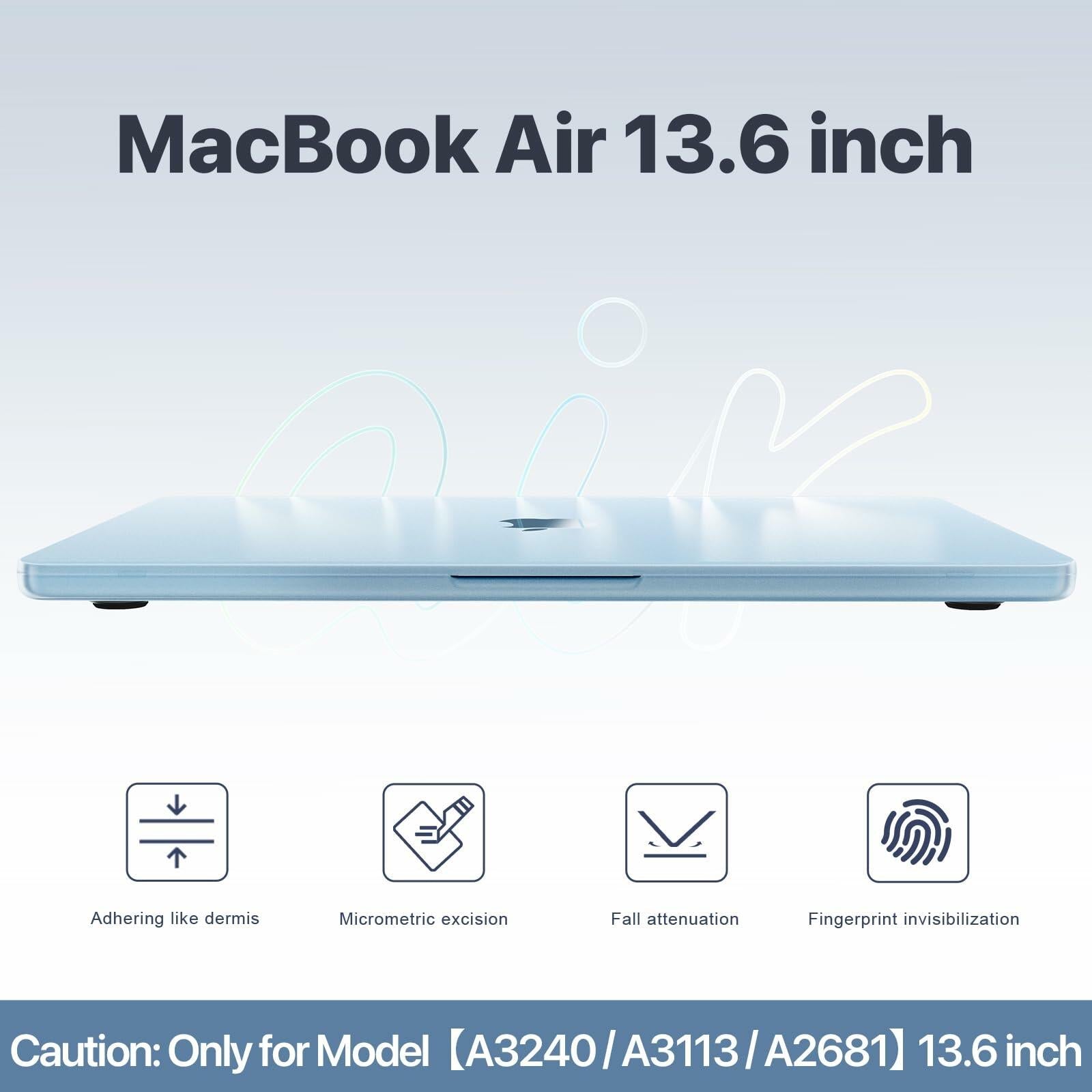 Macaset MacBook Air 13.6 inch Hard Shell Case Slim Armor Matte Turquoise