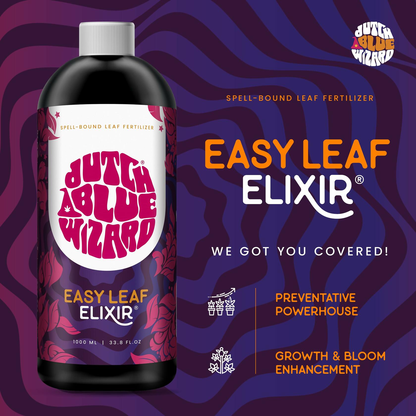 Dutch Blue Wizard Easy Leaf Elixir Plant Food Hydroponics Liquid Nutrient