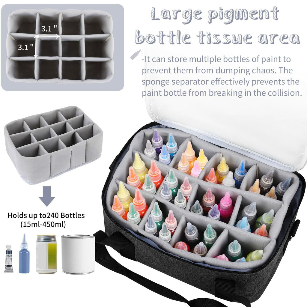 Yumt Acrylic Paint Brush & Bottle Organizer 7 Tier Clear Storage Display