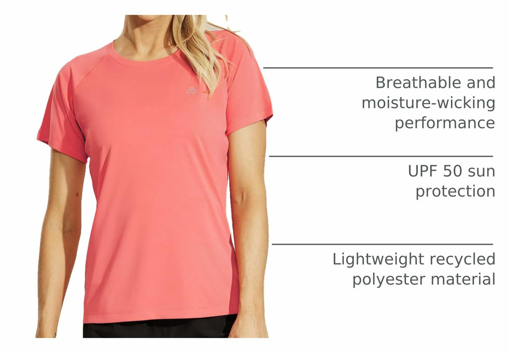 Haimont Women's Workout Active T Shirt Short Sleeve Quick Dry Mint Green Size M