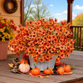 NAWEIDA Artificial Fall Flowers 12 Bundles Daisy Eucalyptus UV Resistant