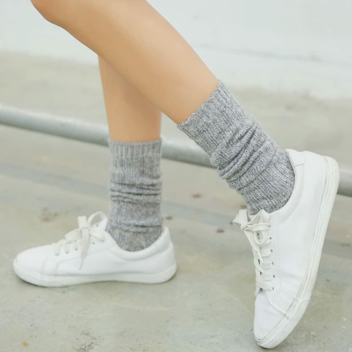 TINTAO Women’s Winter Cable Knit Knee High Boot Socks 3 Pairs Size 5-11 A10