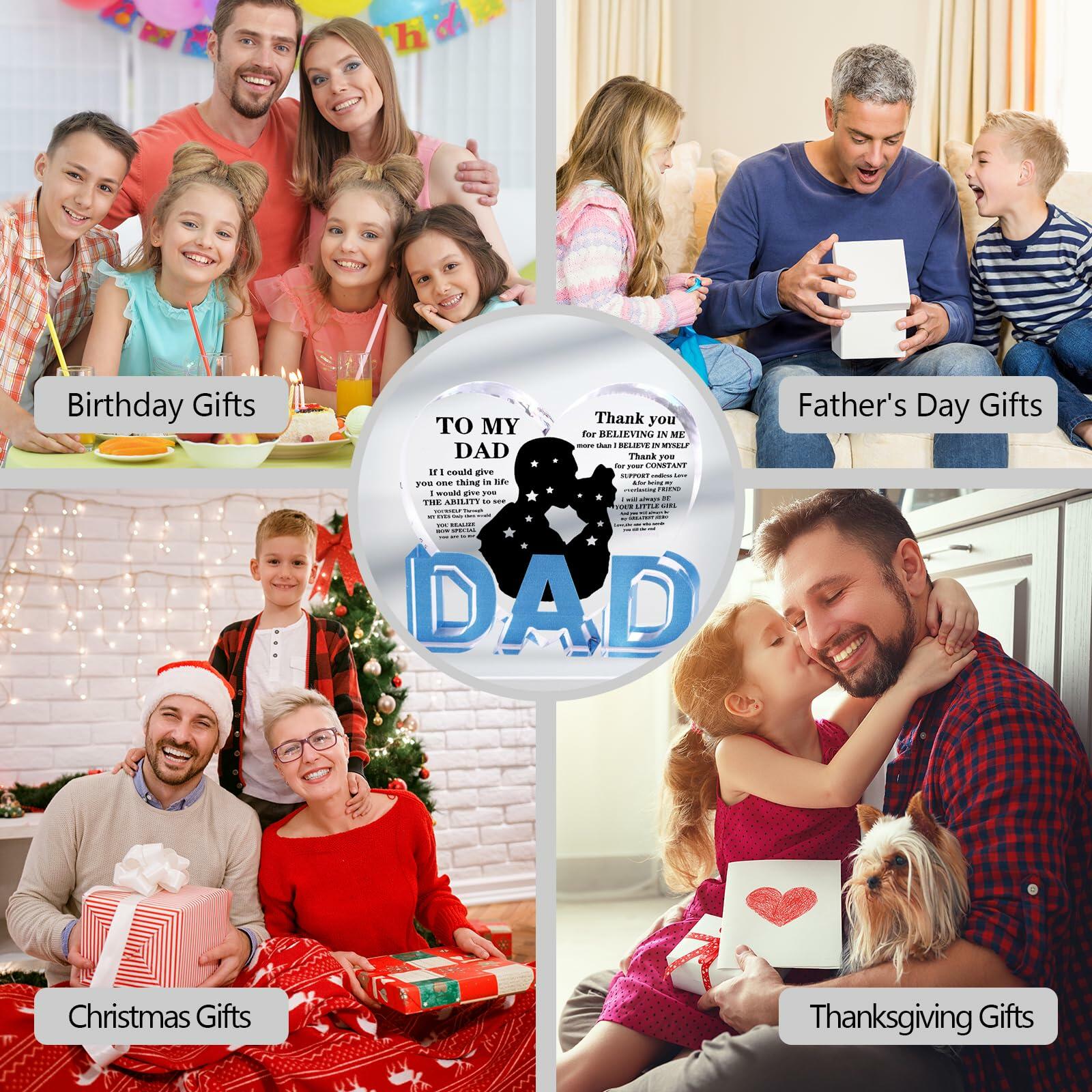 Fathers Day Gifts for Dad Plaque from Daughter - Ideal Birthday Christmas