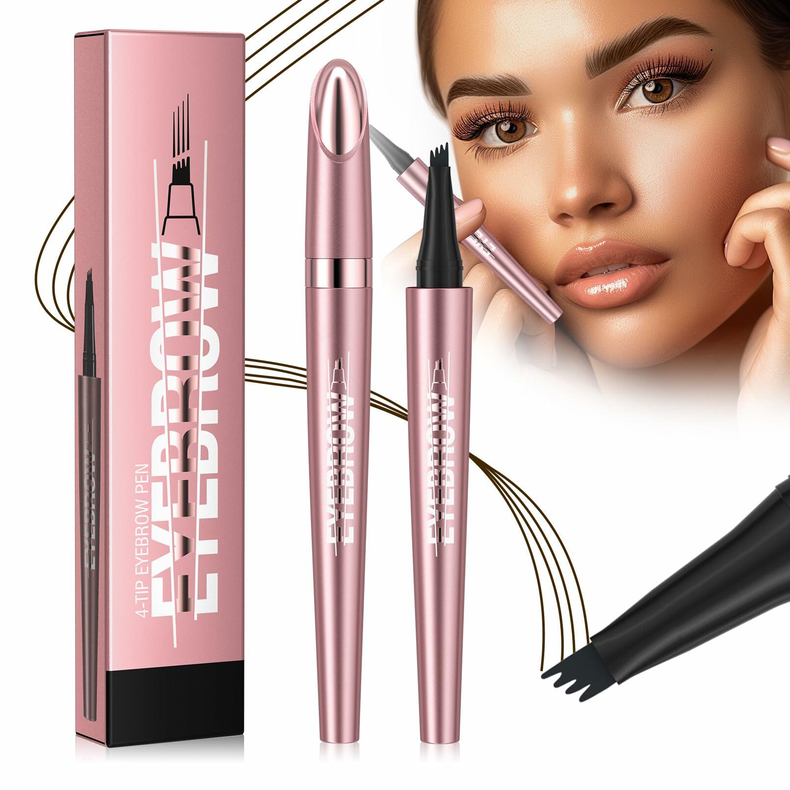 YIWANLLE 3D Microblading Eyebrow Tattoo Pencil Waterproof C-Black 1 Count
